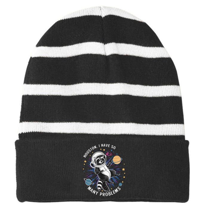 Houston I Have So Many Problems Striped Beanie with Solid Band