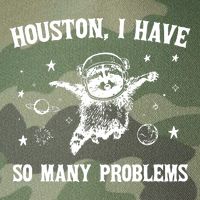 Houston I Have So Many Problems Raccoon In Space Retro 90s Graphic Legacy Tie Dye Trucker Hat