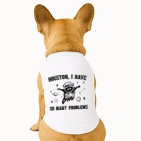 Houston I Have So Many Problems Raccoon In Space Retro 90s Graphic Doggie Tank