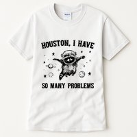 Houston I Have So Many Problems Raccoon In Space Retro 90s Graphic Tall T-Shirt