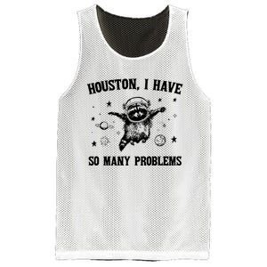 Houston I Have So Many Problems Raccoon In Space Retro 90s Graphic Mesh Reversible Basketball Jersey Tank