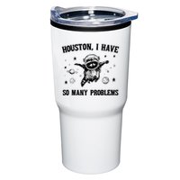 Houston I Have So Many Problems Raccoon In Space Retro 90s Graphic Tumbler