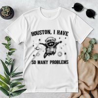 Houston I Have So Many Problems Raccoon In Space Retro 90s Graphic Premium T-Shirt