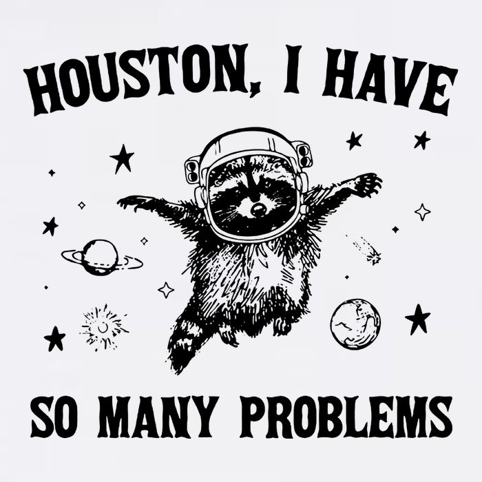 Houston I Have So Many Problems Raccoon In Space Retro 90s Graphic Trucker Hat