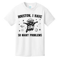 Houston I Have So Many Problems Raccoon In Space Retro 90s Graphic Kids T-Shirt