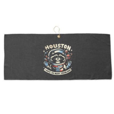 Houston I Have So Many Problems Large Microfiber Waffle Golf Towel
