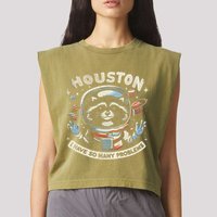 Houston I Have So Many Problems Garment-Dyed Women's Muscle Tee