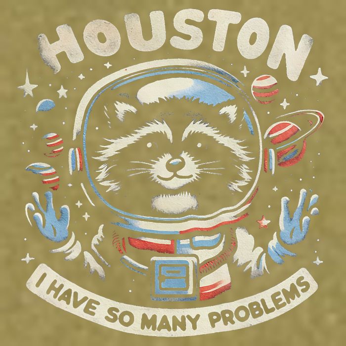 Houston I Have So Many Problems Garment-Dyed Women's Muscle Tee