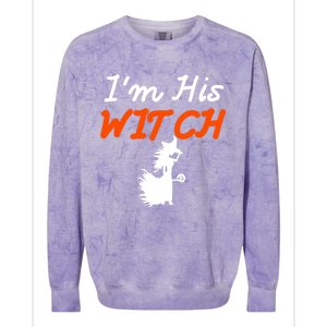 Halloween Im His Witch Im Her Boo Matching Couples Costume Meaningful Gift Colorblast Crewneck Sweatshirt