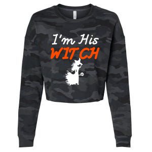 Halloween Im His Witch Im Her Boo Matching Couples Costume Meaningful Gift Cropped Pullover Crew