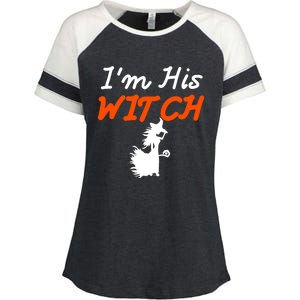 Halloween Im His Witch Im Her Boo Matching Couples Costume Meaningful Gift Enza Ladies Jersey Colorblock Tee