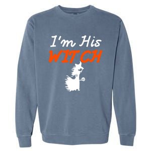 Halloween Im His Witch Im Her Boo Matching Couples Costume Meaningful Gift Garment-Dyed Sweatshirt