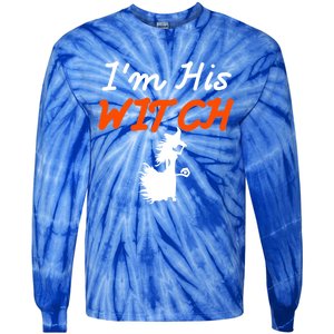 Halloween Im His Witch Im Her Boo Matching Couples Costume Meaningful Gift Tie-Dye Long Sleeve Shirt