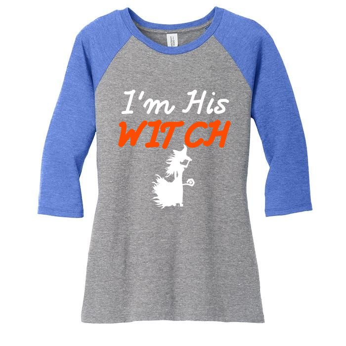 Halloween Im His Witch Im Her Boo Matching Couples Costume Meaningful Gift Women's Tri-Blend 3/4-Sleeve Raglan Shirt