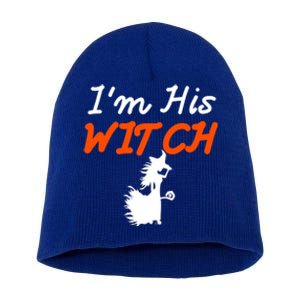 Halloween Im His Witch Im Her Boo Matching Couples Costume Meaningful Gift Short Acrylic Beanie