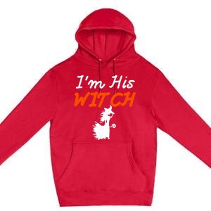 Halloween Im His Witch Im Her Boo Matching Couples Costume Meaningful Gift Premium Pullover Hoodie