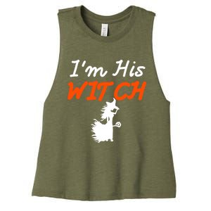 Halloween Im His Witch Im Her Boo Matching Couples Costume Meaningful Gift Women's Racerback Cropped Tank