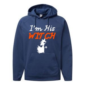 Halloween Im His Witch Im Her Boo Matching Couples Costume Meaningful Gift Performance Fleece Hoodie