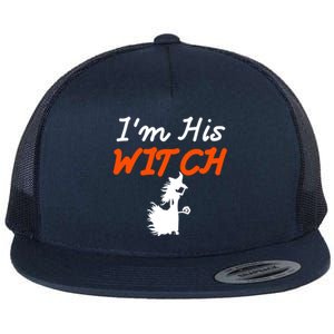 Halloween Im His Witch Im Her Boo Matching Couples Costume Meaningful Gift Flat Bill Trucker Hat