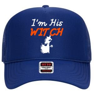 Halloween Im His Witch Im Her Boo Matching Couples Costume Meaningful Gift High Crown Mesh Back Trucker Hat