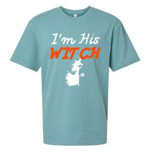 Halloween Im His Witch Im Her Boo Matching Couples Costume Meaningful Gift Sueded Cloud Jersey T-Shirt