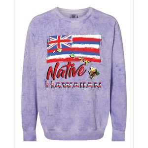 Hawaiian Islands Hawaii Flag Native Hawaiian Colorblast Crewneck Sweatshirt