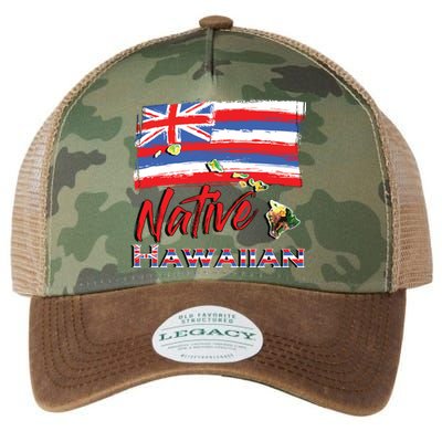 Hawaiian Islands Hawaii Flag Native Hawaiian Legacy Tie Dye Trucker Hat