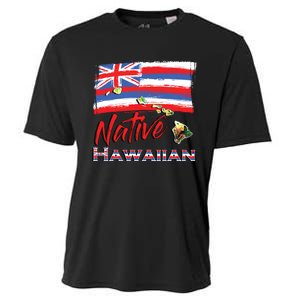 Hawaiian Islands Hawaii Flag Native Hawaiian Cooling Performance Crew T-Shirt