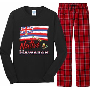 Hawaiian Islands Hawaii Flag Native Hawaiian Long Sleeve Pajama Set