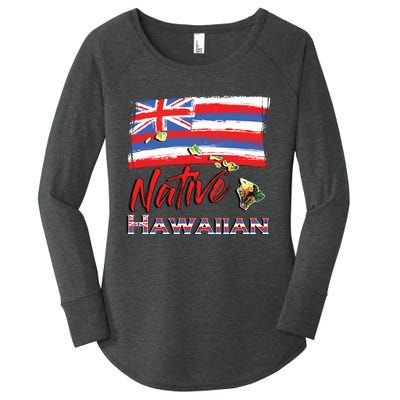 Hawaiian Islands Hawaii Flag Native Hawaiian Women's Perfect Tri Tunic Long Sleeve Shirt