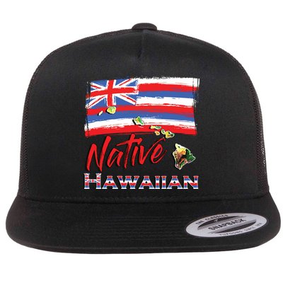 Hawaiian Islands Hawaii Flag Native Hawaiian Flatbill Hat