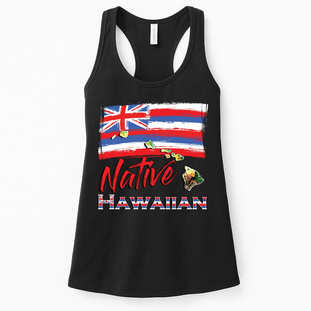 Hawaiian Islands Hawaii Flag Native Hawaiian Womens Tank Top