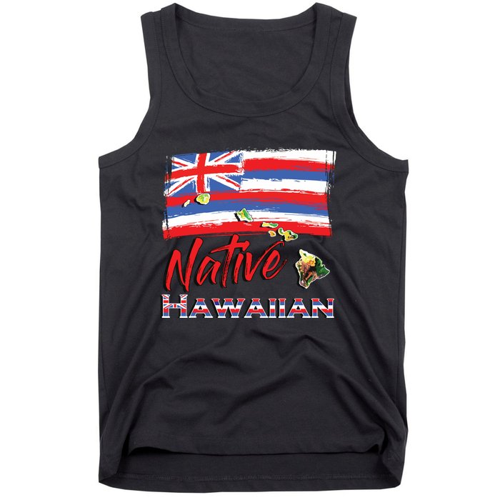 Hawaiian Islands Hawaii Flag Native Hawaiian Tank Top