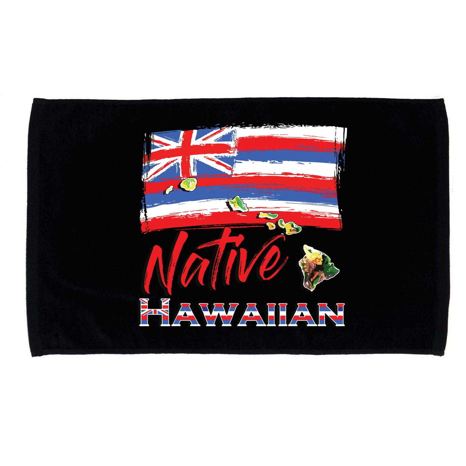 Hawaiian Islands Hawaii Flag Native Hawaiian Microfiber Hand Towel