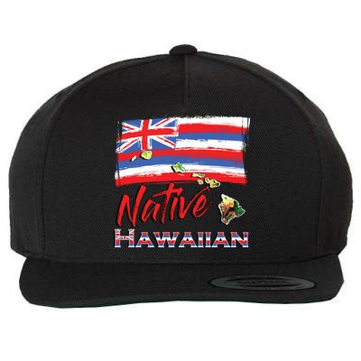 Hawaiian Islands Hawaii Flag Native Hawaiian Wool Snapback Cap