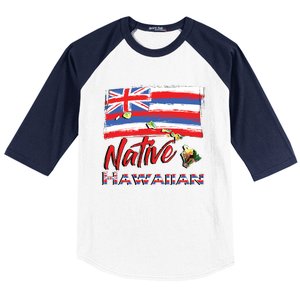 Hawaiian Islands Hawaii Flag Native Hawaiian Baseball Sleeve Shirt