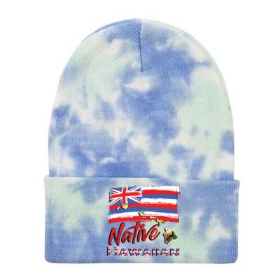 Hawaiian Islands Hawaii Flag Native Hawaiian Tie Dye 12in Knit Beanie