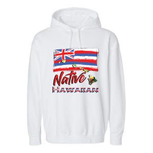 Hawaiian Islands Hawaii Flag Native Hawaiian Garment-Dyed Fleece Hoodie