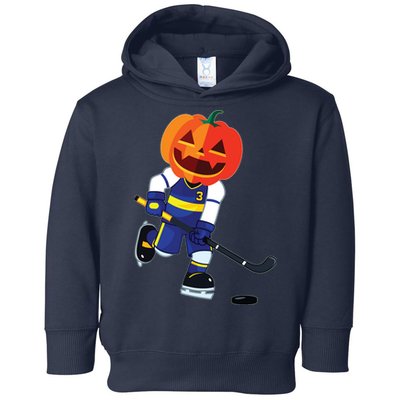 Halloween Ice Hockey Player Pumpkin Head Scary Gift Toddler Hoodie