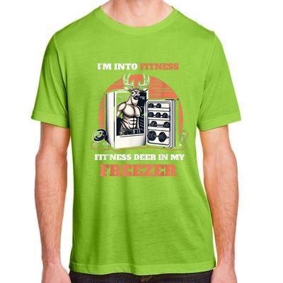 Hunting IM Into Fitness Deer Freezer Funny Hunter Dad Adult ChromaSoft Performance T-Shirt