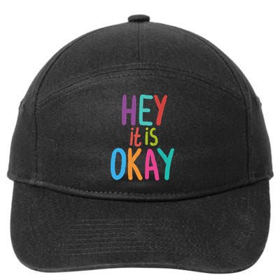 Hey It Is Okay Colorful 7-Panel Snapback Hat