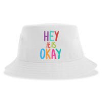 Hey It Is Okay Colorful Sustainable Bucket Hat