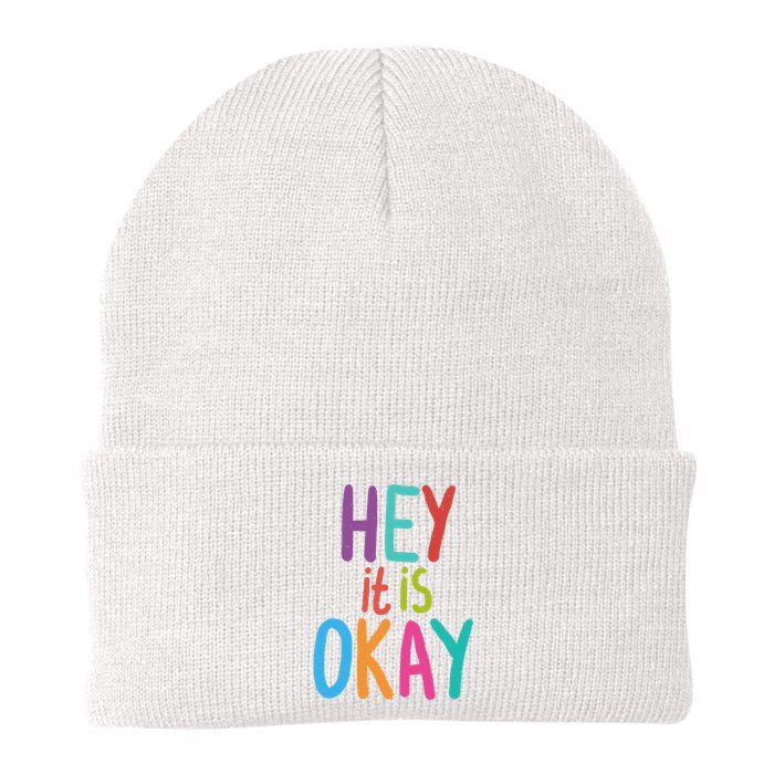 Hey It Is Okay Colorful Knit Cap Winter Beanie