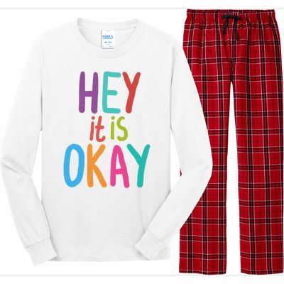 Hey It Is Okay Colorful Long Sleeve Pajama Set