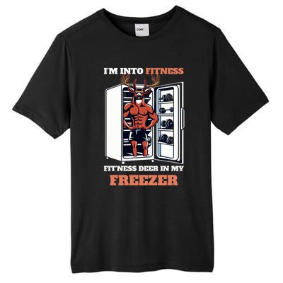 Hunting Im Into Fitness Deer Freezer Funny Hunter Dad Tall Fusion ChromaSoft Performance T-Shirt