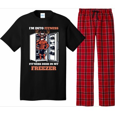 Hunting Im Into Fitness Deer Freezer Funny Hunter Dad Pajama Set