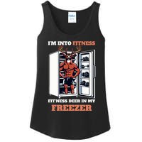 Hunting Im Into Fitness Deer Freezer Funny Hunter Dad Ladies Essential Tank