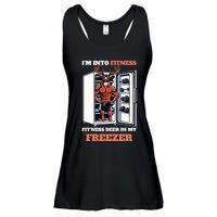 Hunting Im Into Fitness Deer Freezer Funny Hunter Dad Ladies Essential Flowy Tank