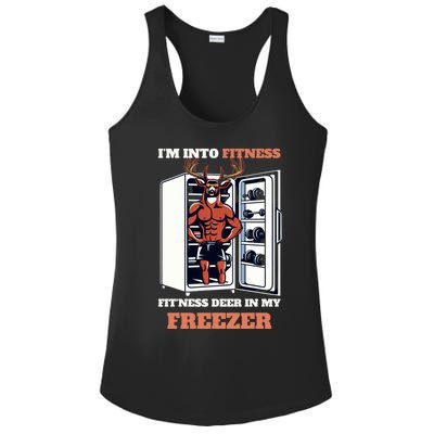 Hunting Im Into Fitness Deer Freezer Funny Hunter Dad Ladies PosiCharge Competitor Racerback Tank