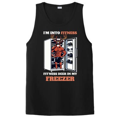 Hunting Im Into Fitness Deer Freezer Funny Hunter Dad PosiCharge Competitor Tank